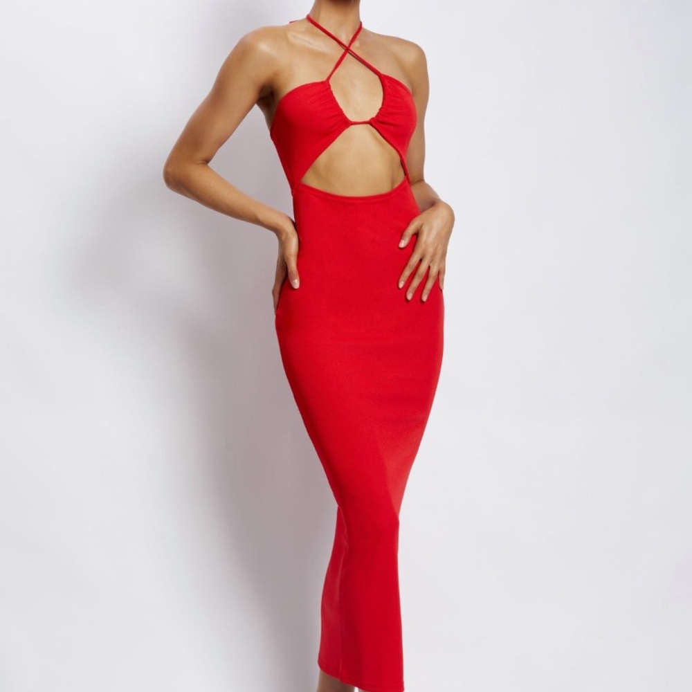 MESHKI red long dress